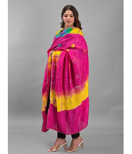 Apratim - Pink Silk Womens Dupatta - ( Pack of 1 ) - Pink