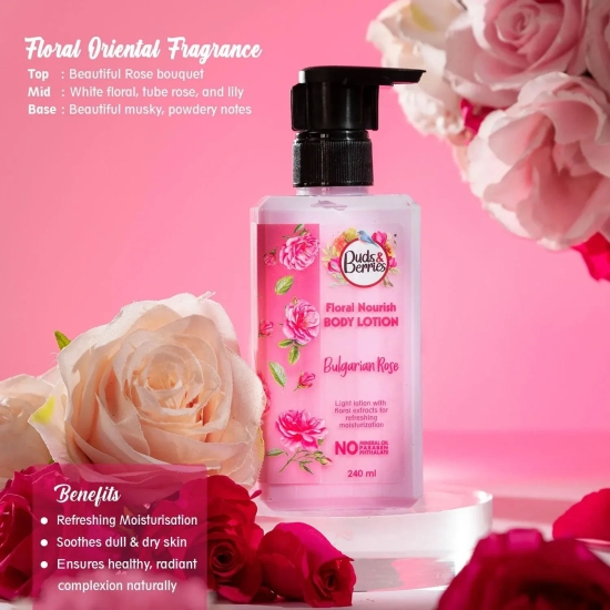 Buds&Berries Bulgarian Rose Body Lotion No Paraben, No Phthalate, No Mineral Oil - 240ml