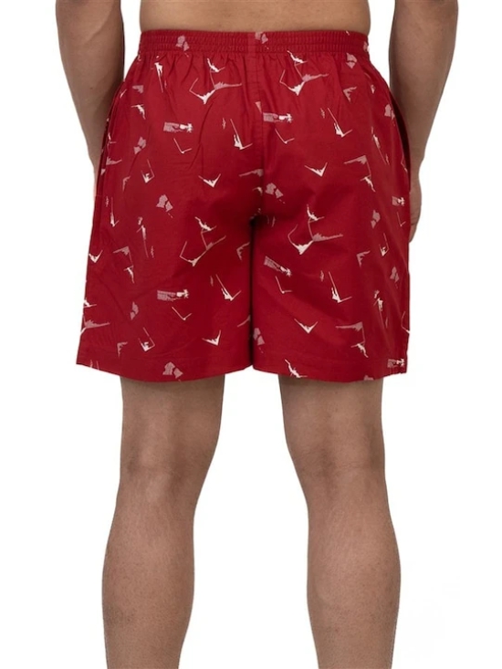 Printed Pure Cotton Boxer Bxr_1025_Red-S