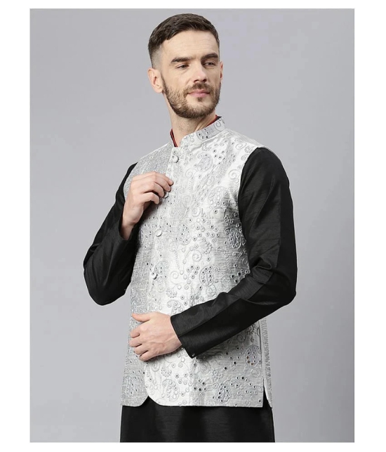 Hangup Grey Polyester Nehru Jacket Single Pack - None