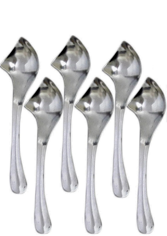 DYNAMIC STORE Set of 6 classic side cut dessert spoons