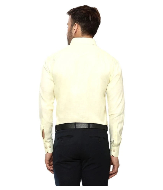 Hangup - Yellow Cotton Regular Fit Mens Formal Shirt (Pack of 1) - None