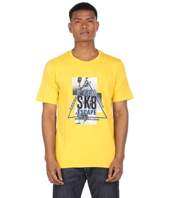 Colt - Cotton Blend Regular Fit Yellow Men's T-Shirt ( Pack of 1 ) - None