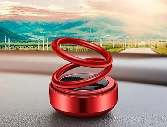 Car/Room Air Freshener- Solar Power Rotating Car/Room Air Freshener Perfume, Long Lasting French Organic Fragrance-Free Size