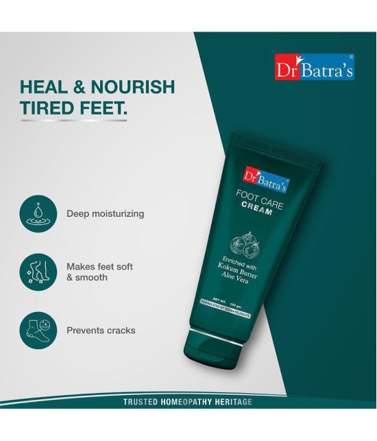 Dr Batra's Foot Care Cream, Enriched With Kokum Butter, Olive Oil & Echinacea Purpurea, Formulated with naturals (100g)