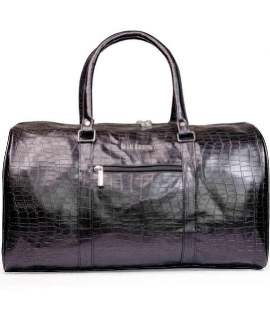 Man Arden - Black Leather Duffle Bag - Onesize