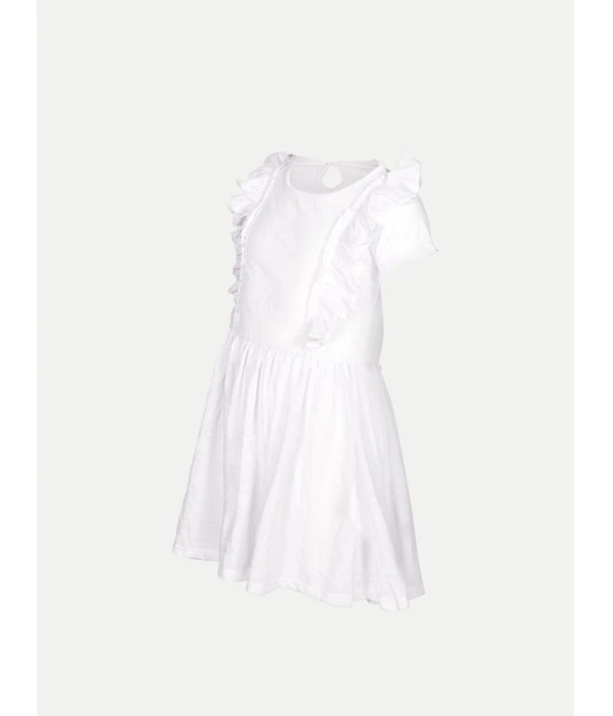 Radprix White Cotton Girls Frock ( Pack of 1 ) - None