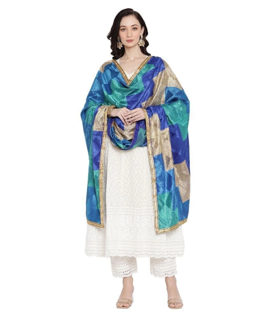 Sahej Suits & Phulkari Blue Chiffon Dupatta - Single