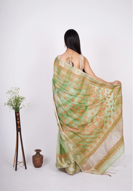 Banarsi Chikankari Saree-Banarsi Saree