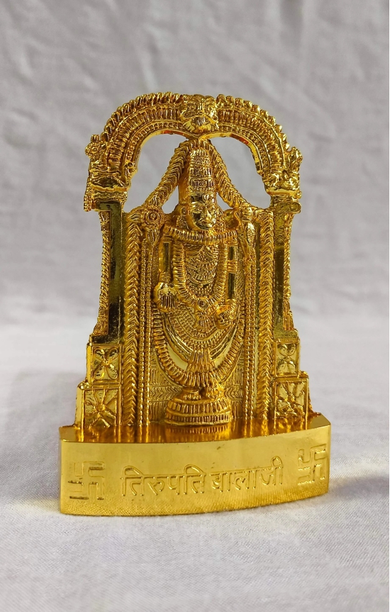 Lord Srinivasa Balaji Standee-Small (2.5 inches) / Gold