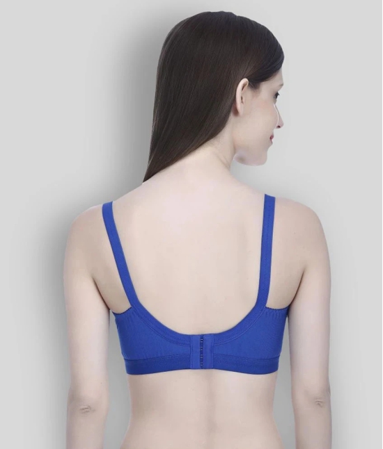 Elina Pack of 1 Cotton Non Padded Womens T-Shirt Bra ( Blue ) - None