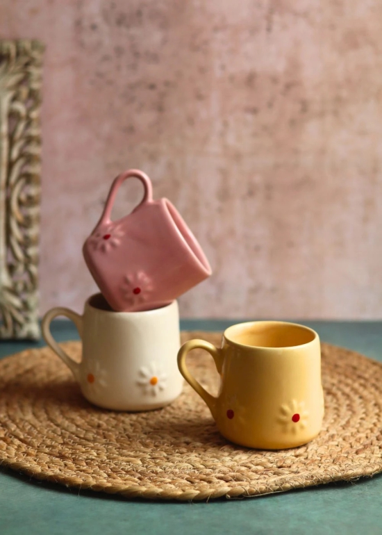 Set of 3 - Lily Mugs