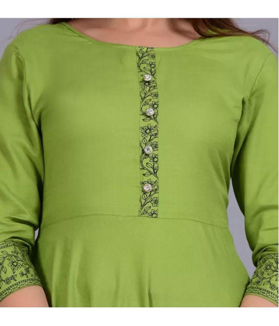 SIPET - Mint Green Rayon Womens Anarkali Kurti ( Pack of 1 ) - None