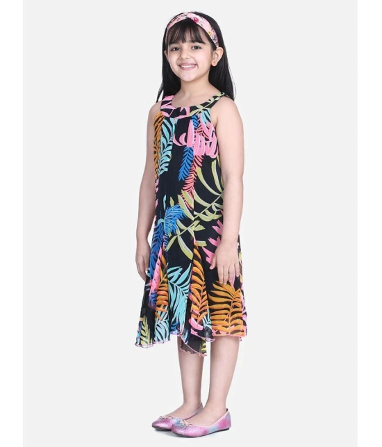 StyleStone Girls Multi Colour Stripe Dress with Flap detail - None