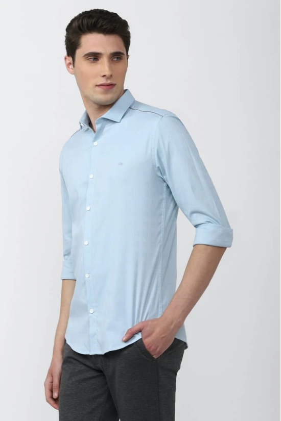 Men Blue Athletic Fit Formal Full Sleeves Formal Shirt