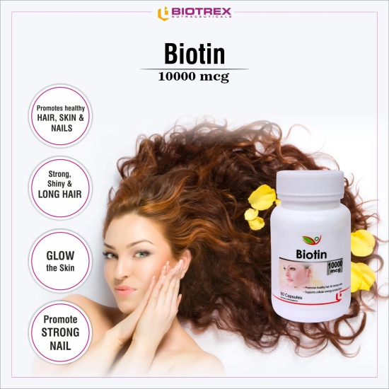 Biotrex Biotin 10000mcg - 60 Capsules