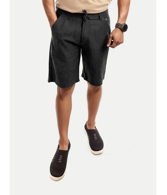 Radprix Black Cotton Mens Shorts ( Pack of 1 ) - None