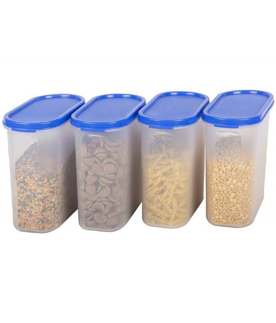 HOMETALES - Grocery/Food/Pasta Polyproplene Navy Blue Dal Container ( Set of 6 ) - Navy Blue