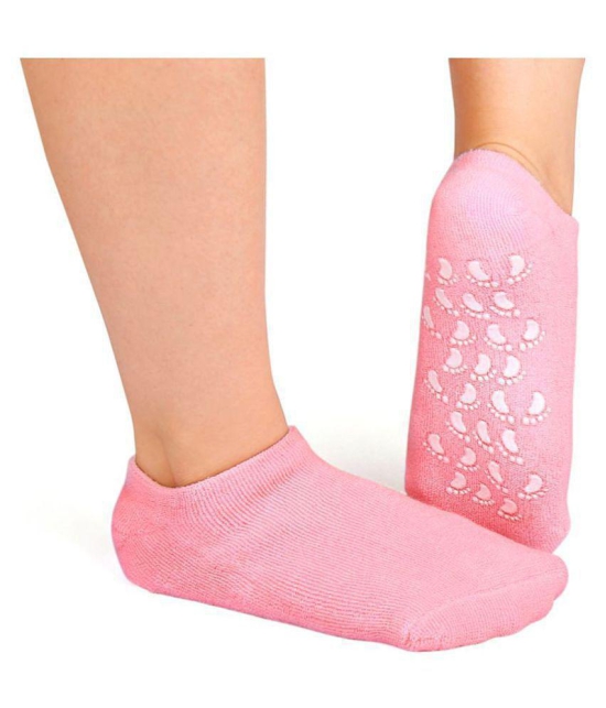 SJ - Pink Silicone Women's Footies ( Pack of 1 ) - None