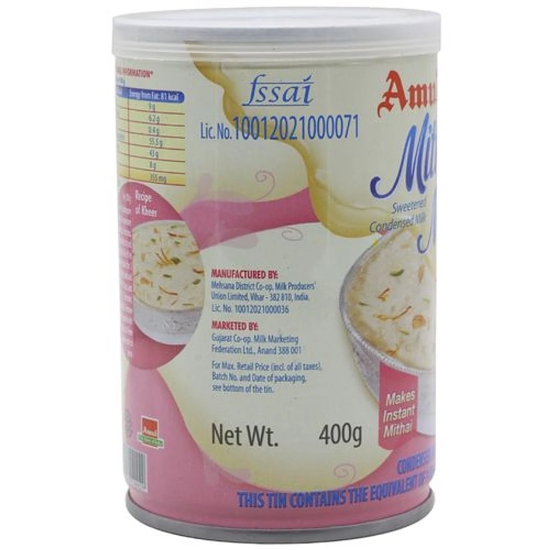 Amul Sweetened Condensed Milk Mithai Mate, 400 G Tin