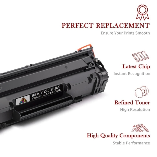 ImageInfo 88aA Black Toner Cartridge for HP CC 388A Compatible-BLACK