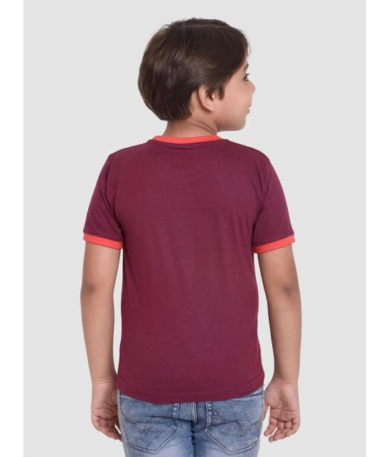 Neo Garments - Maroon Cotton Boys T-Shirt ( Pack of 1 ) - None