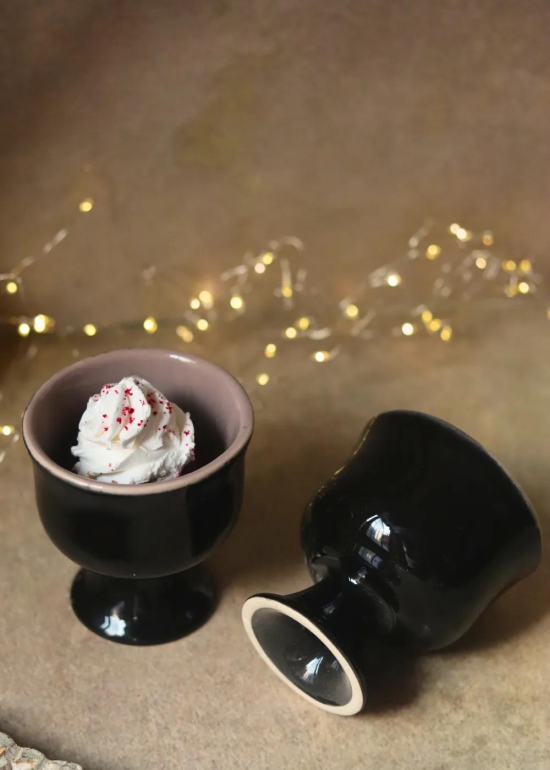 Black Ice Cream Goblet-Set of four