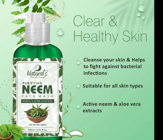 Naturals Care Purifying Neem Face Wash – Natural Pimple Control (200ml)