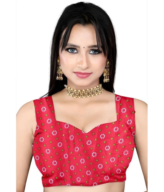 LEELAVATI - Red Crepe Saree With Blouse Piece ( Pack of 1 ) - Red