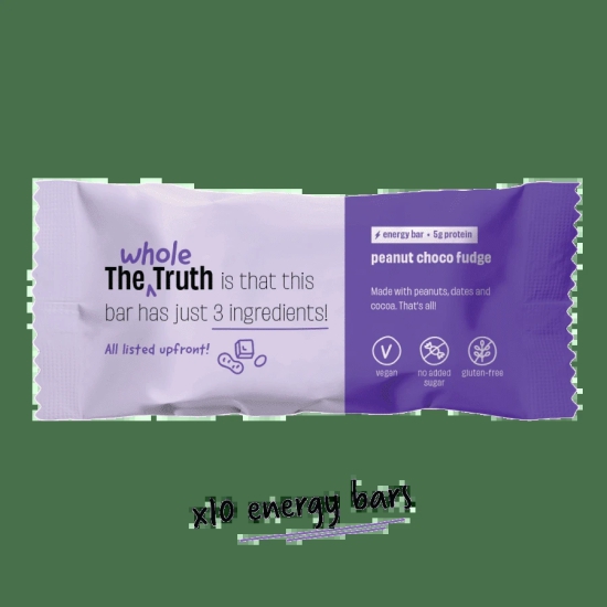 The Whole Truth Peanut Choco Fudge Energy Bar, 40 gm