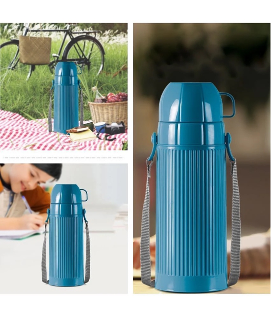 Milton Precious 1000 Plastic Insulated Flask, 910 ml, Capri Blue | BPA Free | Food Grade | Odour Free | Easy Grip | Easy to Carry| Light Weight | School | Kids | Picnic - Blue