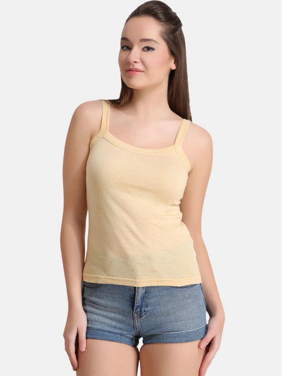 Womens Solid Nude Pure Cotton Camisole | CAMI-skin-1 |-M / 100% Cotton