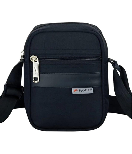 Raylan Black Colorblocked Messenger Bag - Black