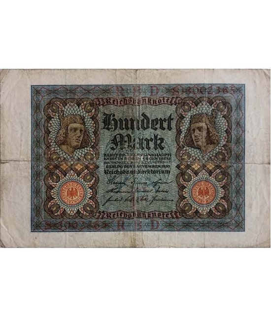 Extremely Rare Scarce Old Vintage Germany 100 Mark Notgeld Banknote