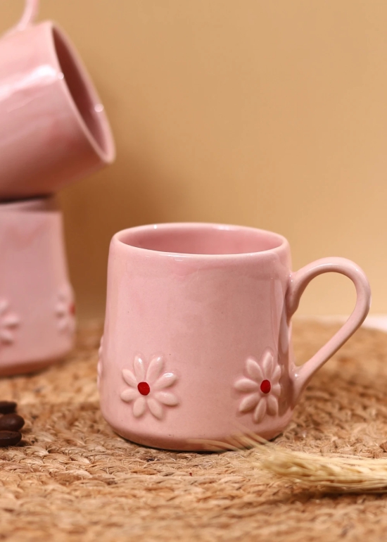 Pink Lily Mug-Set of four