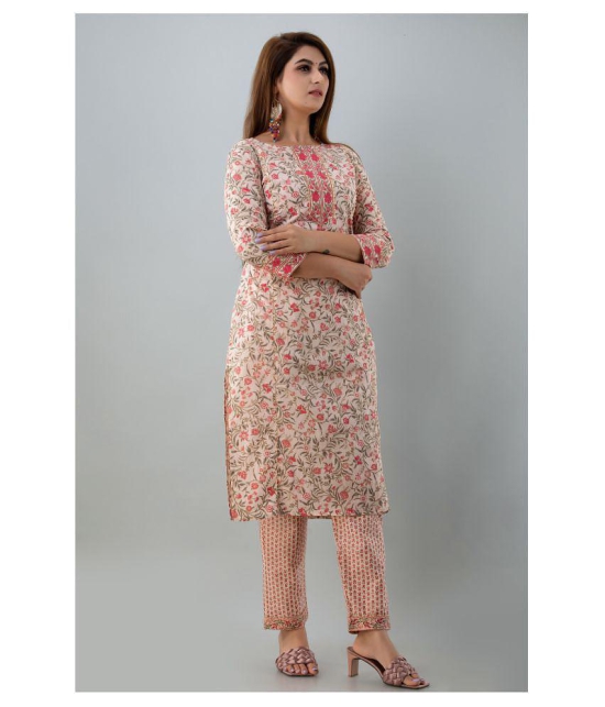 FabbibaPrints Cotton Kurti With Pants - Stitched Suit - XXL