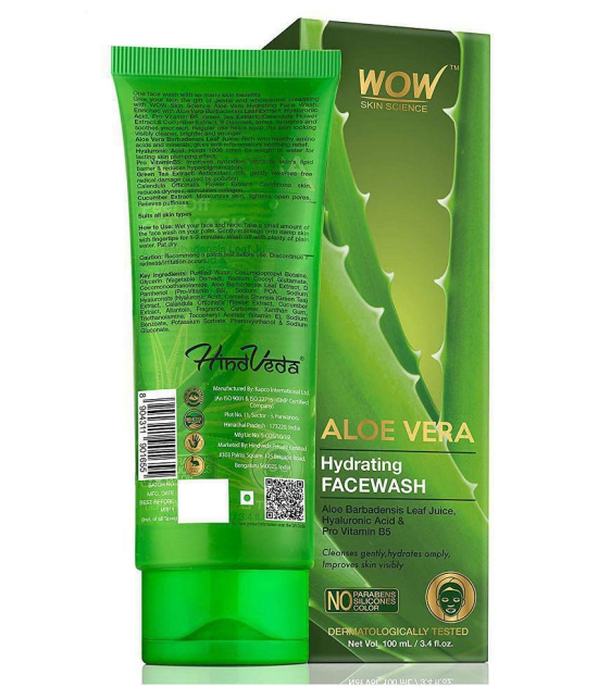 WOW Skin Science Aloe Vera Hydrating Face Wash - 100mL- Tube Face Wash