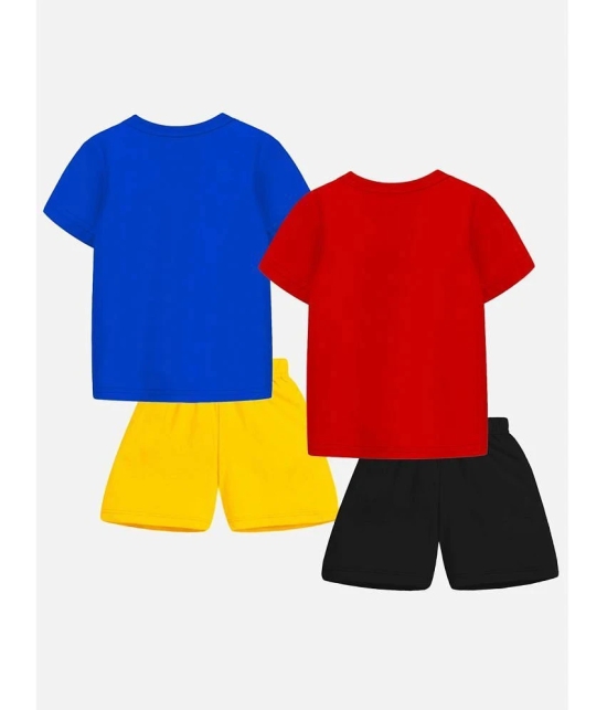 Trampoline Multicolor Cotton Blend Boys T-Shirt & Shorts ( Pack of 2 ) - None