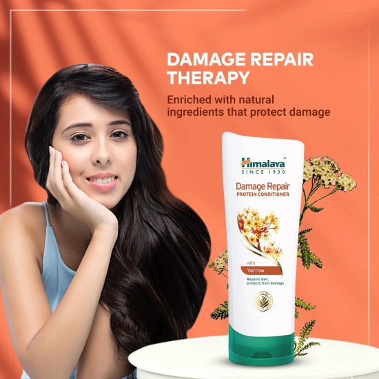 Himalaya Damage Repair Protein Conditioner, Repairs Dry & Damaged Hair, With The Bean Sprouts & Yarrow, For Women & Men, 100Ml