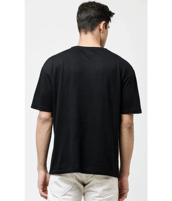 Leotude - Black Cotton Blend Oversized Fit Mens T-Shirt ( Pack of 1 ) - None