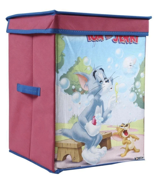 Tom & Jerry Toys Organizer (Set of 2 pcs), Storage Box for Kids, with top lid, Big - Purple