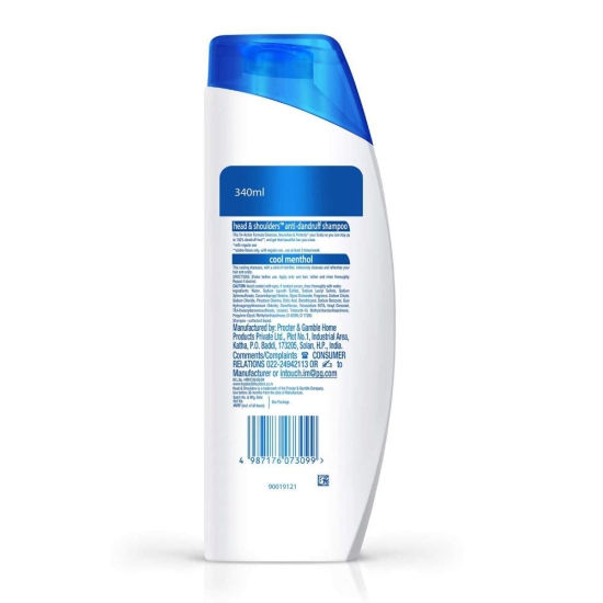 Head & Shoulders Cool Menthol Shampoo 340 Ml