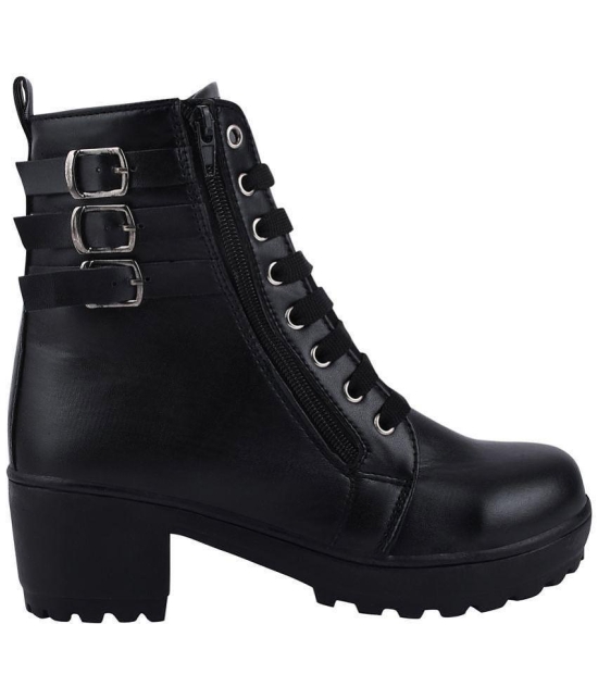 Shoetopia - Black Women''s Ankle Length Boots - None