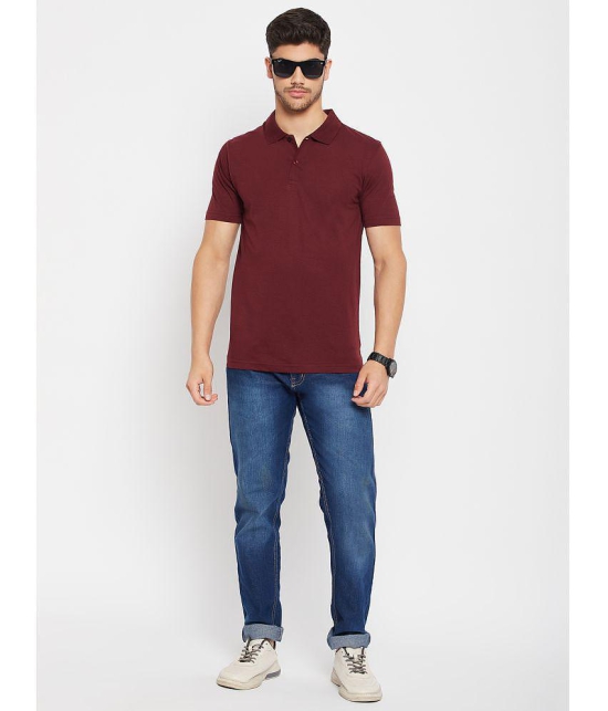 UNIBERRY - Maroon Cotton Blend Regular Fit Mens Polo T Shirt ( Pack of 2 ) - None