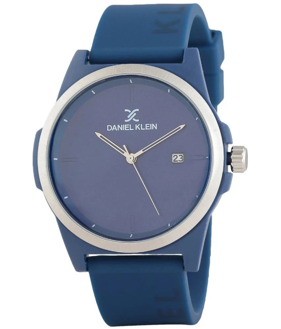 Daniel Klein Blue Silicon Analog Mens Watch