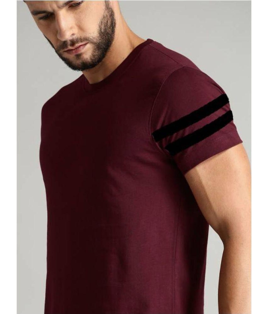 Forbro - Maroon Cotton Blend Regular Fit Men's T-Shirt ( Pack of 1 ) - None