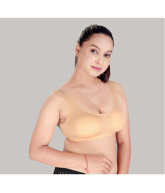 HAYA Beige Polyester Lightly Padded Womens Shaping Bra ( Pack of 1 ) - None