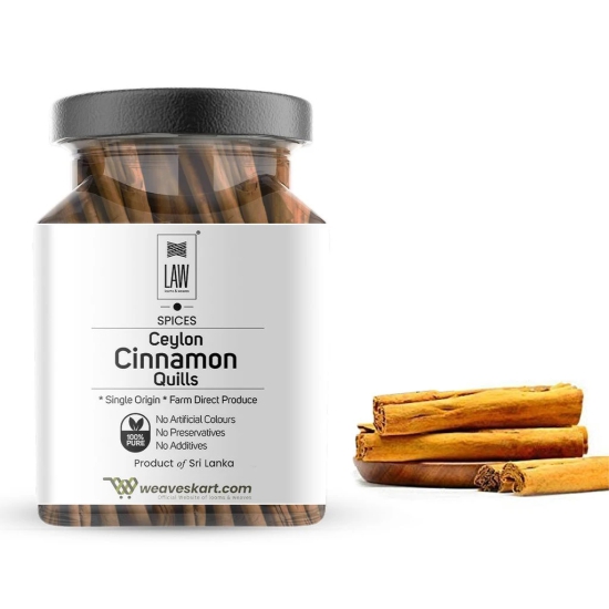 Premium Quality Ceylon Cinnamon Quills – 100 gm (in glass jar)