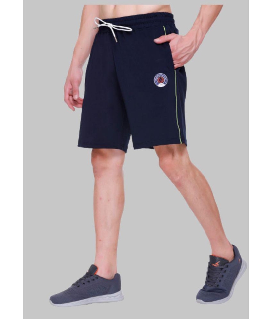 LEEBONEE - Navy Polyester Lycra Men's Running Shorts ( Pack of 1 ) - None