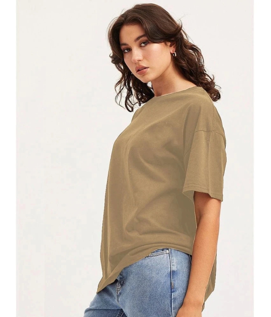 clafoutis Beige Cotton Womens T-Shirt ( Pack of 1 ) - None